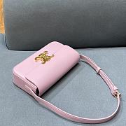 Ceiline Triomphe Shoulder Bag In Rose Quartz Size 20×10×4cm - 2