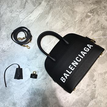 Colestore Balenciaga Women's Ville Small Top Handle Bag In Black/White