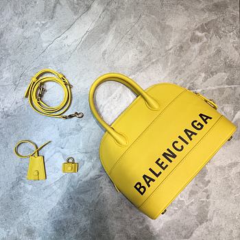 Colestore Balenciaga Women's Ville Small Top Handle Bag In Yellow Size 26x12x22cm
