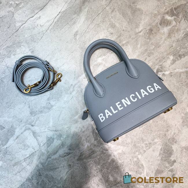 Colestore Balenciaga Women's Ville Xxs Top Handle Bag In Grey Size 18x8x16cm - 1