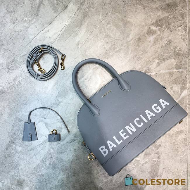 Colestore Balenciaga Women's Ville Small Top Handle Bag In Grey Size 26x12x22cm - 1