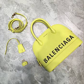 Colestore Balenciaga Women's Ville Small Top Handle Bag In Green Light Size 26x12x22cm