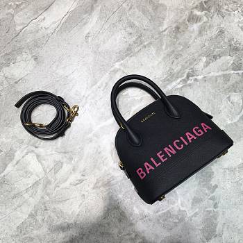 Colestore Balenciaga Women's Ville Xxs Top Handle Bag In Black/Pink Size: 18x8x16cm