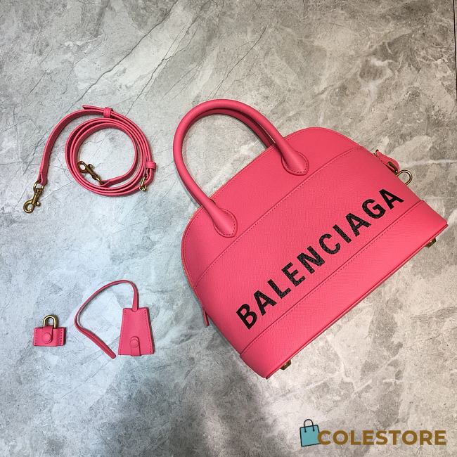 Colestore Balenciaga Women's Ville Small Top Handle Bag In Pink Size 26x12x22cm - 1
