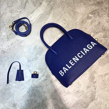 Colestore Balenciaga Women's Ville Small Top Handle Bag In Blue Size 26x12x22cm