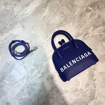 Colestore Balenciaga Women's Ville Xxs Top Handle Bag In Blue Size 18x8x16cm