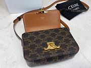 Ceiline Medium Triomphe Bag In Triomphe Canvas And Calfskin Size 16.5x11.5x5cm - 2