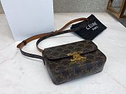 Ceiline Medium Triomphe Bag In Triomphe Canvas And Calfskin Size 16.5x11.5x5cm - 4