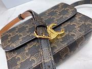 Ceiline Medium Triomphe Bag In Triomphe Canvas And Calfskin Size 16.5x11.5x5cm - 5