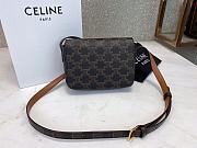 Ceiline Medium Triomphe Bag In Triomphe Canvas And Calfskin Size 16.5x11.5x5cm - 6