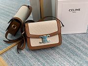 Ceiline Medium Triomphe Bag In Brown/White Size 22x16x6cm - 1
