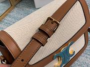 Ceiline Medium Triomphe Bag In Brown/White Size 22x16x6cm - 6