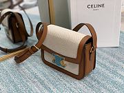 Ceiline Medium Triomphe Bag In Brown/White Size 22x16x6cm - 4