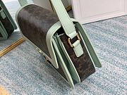 Ceiline Medium Triomphe Bag In Textile With Triomphe Embroidery And Calfskin Blue Size 22.5x16.5x7.5cm - 3