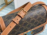 Ceiline Teen Triomphe Bag In Triomphe Canvas And Calfskintan Size 22.5x16.5x7.5cm - 6