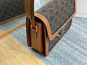 Ceiline Teen Triomphe Bag In Triomphe Canvas And Calfskintan Size 22.5x16.5x7.5cm - 5
