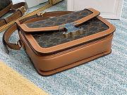 Ceiline Teen Triomphe Bag In Triomphe Canvas And Calfskintan Size 22.5x16.5x7.5cm - 4