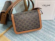 Ceiline Teen Triomphe Bag In Triomphe Canvas And Calfskintan Size 22.5x16.5x7.5cm - 3