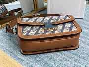 Ceiline Medium Triomphe Bag In Chaine Triomphe Jacquard And Natural Calfskin Size 22.5x16.5x7.5cm - 6