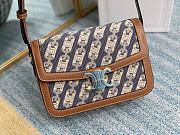 Ceiline Medium Triomphe Bag In Chaine Triomphe Jacquard And Natural Calfskin Size 22.5x16.5x7.5cm - 4