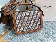 Ceiline Medium Triomphe Bag In Chaine Triomphe Jacquard And Natural Calfskin Size 22.5x16.5x7.5cm - 5