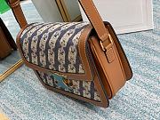 Ceiline Medium Triomphe Bag In Chaine Triomphe Jacquard And Natural Calfskin Size 22.5x16.5x7.5cm - 3