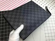 Louis Vuitton Clutch Bag Damier Graphite Canvas M47542 Size 26cm - 4
