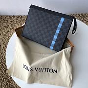 Louis Vuitton Pochette Voyage MM Monogram Blue M61692 Size 27×21×3cm - 5