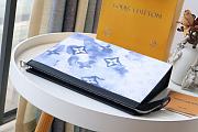 Louis Vuitton Pochette Voyage MM Monogram In Blue M80460 Size 27×21×3cm - 3