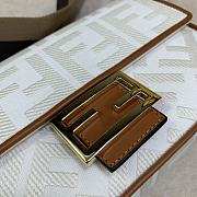 Fendi Baguette 1997 White Canvas FF Bag 8BR60 Size: 27x4x13cm - 3