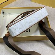 Fendi Baguette 1997 White Canvas FF Bag 8BR60 Size: 27x4x13cm - 6