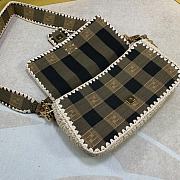 Fendi Baguette Brown Fabric Bag 8BR60 Size 26x15x6cm - 2