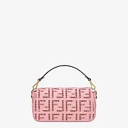 Louis Vuitton Baguette Pink Canvas With Embroidery 8BR60 Size 26x15cm - 3