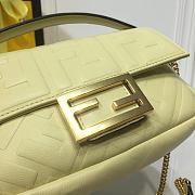 Fendi BaguetteYellow Light Leather Bag 8BS600 Size: 26x15x6cm - 4