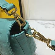 Fendi Baguette Blue Leather 8BS600 Size 26x15x6cm - 2