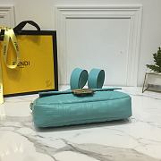 Fendi Baguette Blue Leather 8BS600 Size 26x15x6cm - 3