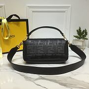 Fendi Baguette Black Leather Bag Size 26x15x6cm - 4