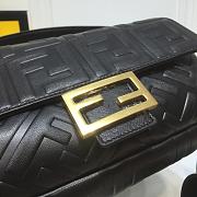 Fendi Baguette Black Leather Bag Size 26x15x6cm - 5