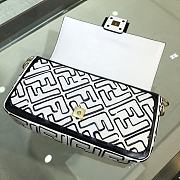 Fendi White Nappa Leather FF Print Bag 8BR600 Size 27x15x6cm - 3