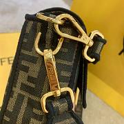Fendi Baguette Brown Fabric Bag 8BR600 Size 26x13x6cm - 2