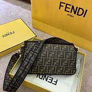 Fendi Baguette Brown Fabric Bag 8BR600 Size 26x13x6cm - 6