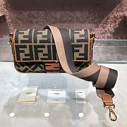 Fendi Baguette Green Canvas BR600 Size 26x15x6cm - 6