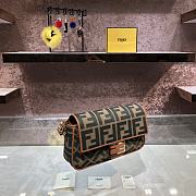 Fendi Baguette Green Canvas BR600 Size 26x15x6cm - 5