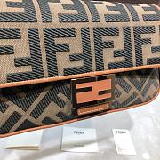 Fendi Baguette Green Canvas BR600 Size 26x15x6cm - 3