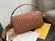 Fendi Baguette Brown Leather Bag Size 26x15x6cm - 5