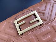 Fendi Baguette Brown Leather Bag Size 26x15x6cm - 6