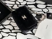 Black Chanel Shearling Lambskin Double Sides Flap Bag - 1