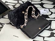Black Chanel Shearling Lambskin Double Sides Flap Bag - 6