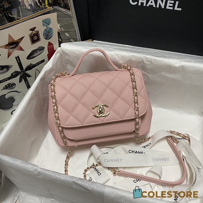 Chanel Mini Flap Bag Gold-TonePink Metal 19x7x14cm - 1