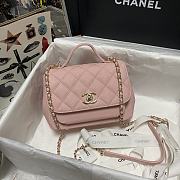 Chanel Mini Flap Bag Gold-TonePink Metal 19x7x14cm - 1